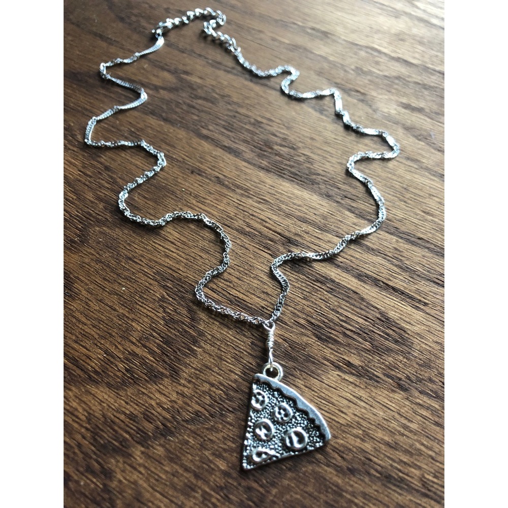 Raspy Timbre Pizza Charm Necklace